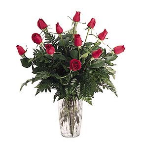 Dozen Long Stemmed Roses, Pictured is the Extra Fancy 